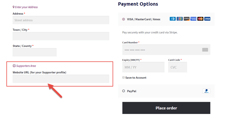 افزودن فیلد آدرس سایت در صفحه پرداخت ووکامرس
