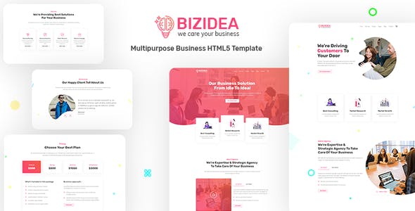 دانلود قالب HTML شرکتی Bizidea