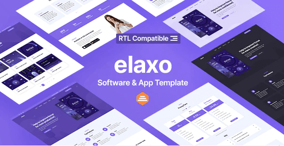 دانلود قالب HTML اپلیکیشن Elaxo