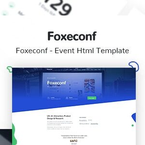 دانلود قالب HTML رویداد Foxeconf