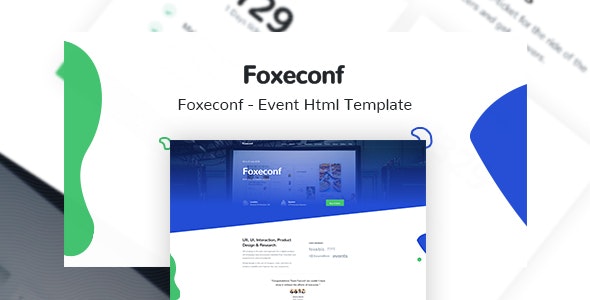 دانلود قالب HTML رویداد Foxeconf