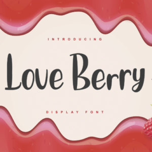 دانلود فونت عاشقانه لاو بری Love Berry