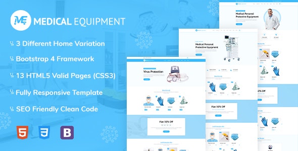 دانلود قالب HTML پزشکی Medical Equipment