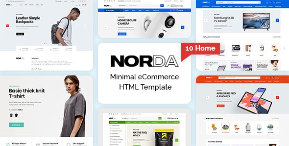 دانلود قالب HTML فروشگاهی Norda