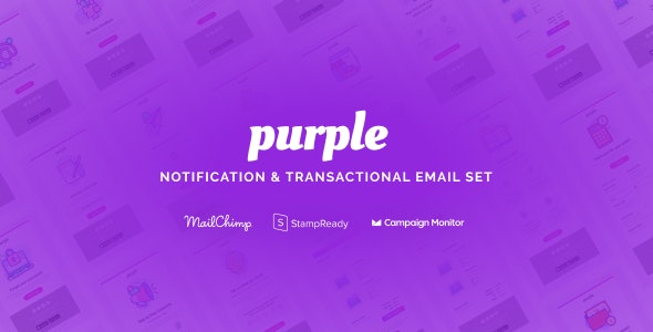دانلود قالب HTML ایمیل Purple