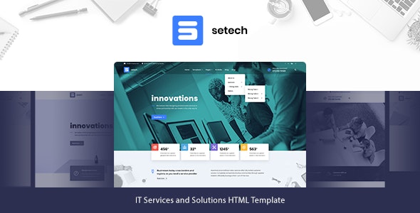 دانلود قالب HTML شرکتی Setech