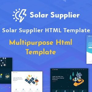 دانلود قالب HTML چند منظوره Solar Supplier