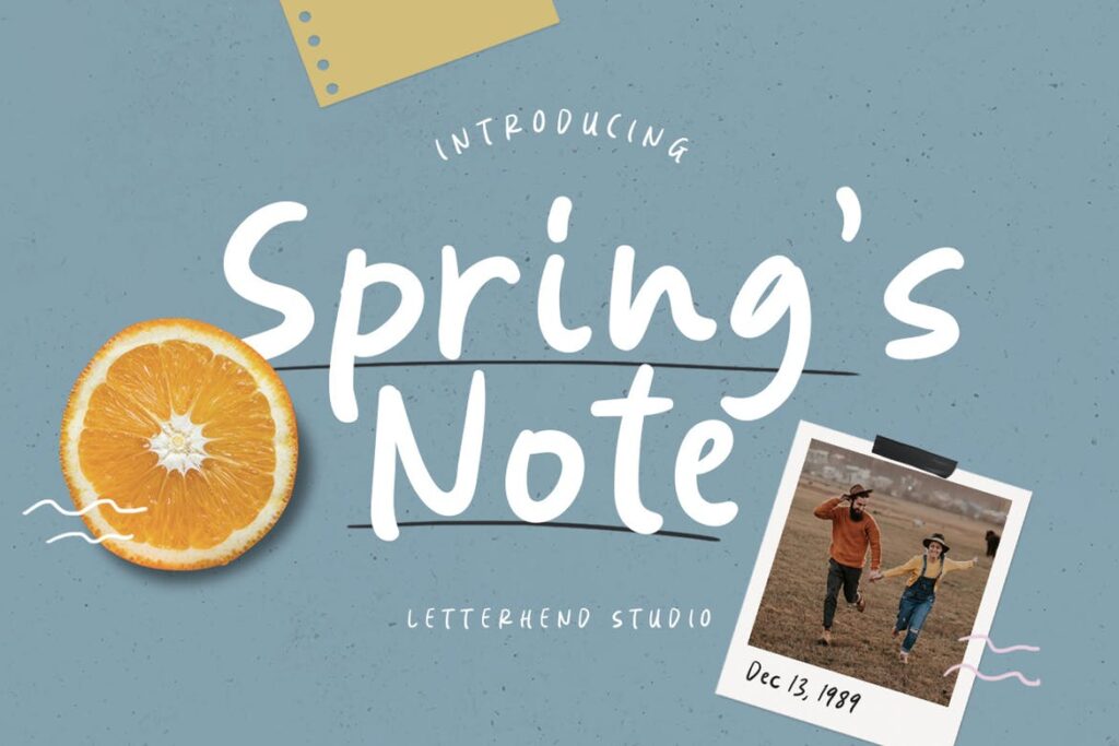 دانلود فونت اسپرینگ نوت Spring’s Note