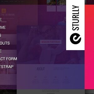 دانلود قالب HTML تک صفحه ای Sturlly