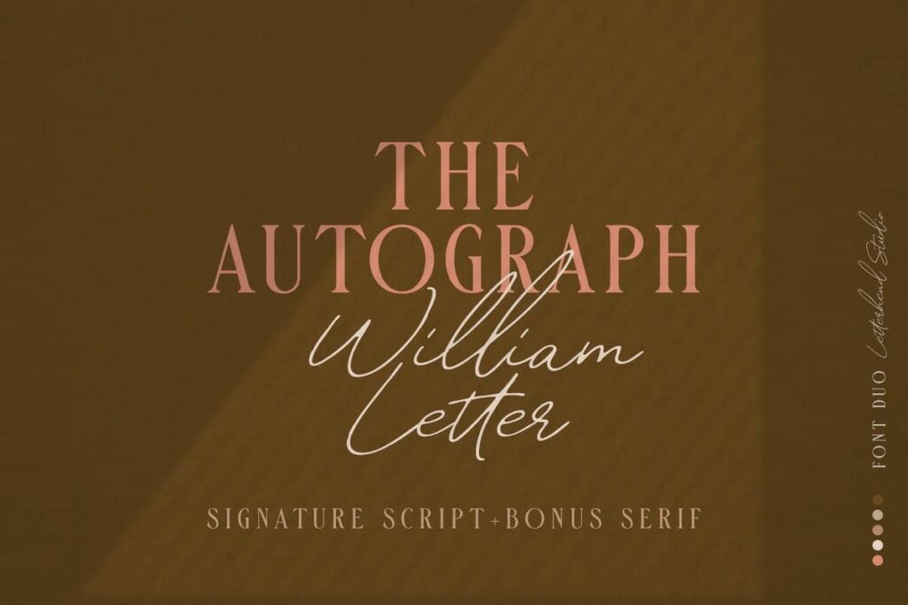 دانلود فونت William Letter Signature Script
