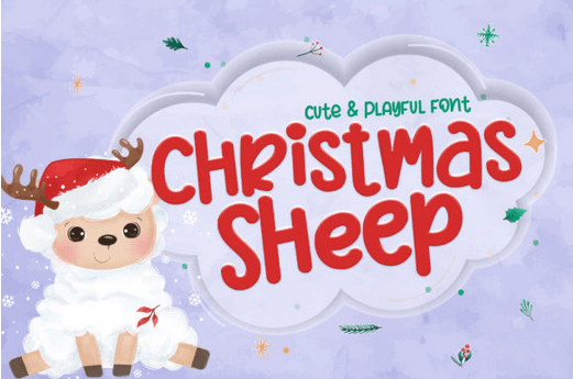 دانلود فونت کریسمس شیپ Christmas Sheep
