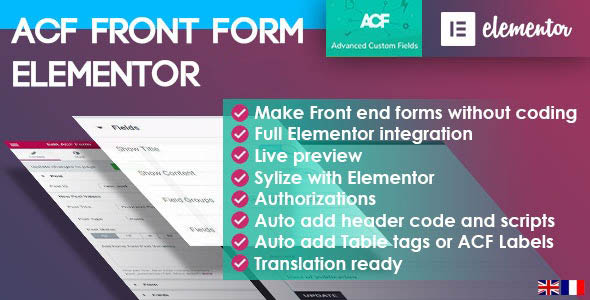 دانلود افزونه وردپرس فرم ACF Front Form برای المنتور