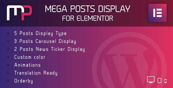 دانلود افزونه وردپرس Mega Posts Display for Elementor
