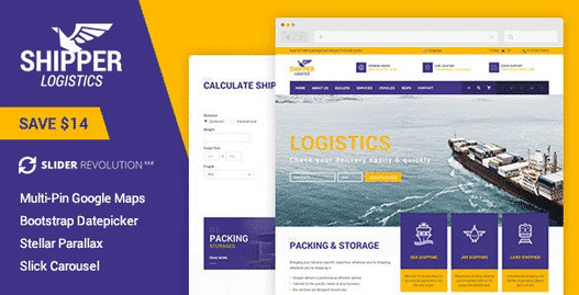 دانلود قالب HTML حمل و نقل Shipper Logistic