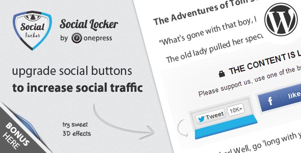 دانلود افزونه وردپرس قفل کردن مطالب Social Locker
