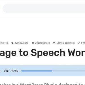 دانلود افزونه وردپرس Speaker – Page to Speech