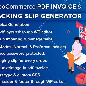 دانلود افزونه ووکامرس WooCommerce PDF Invoice