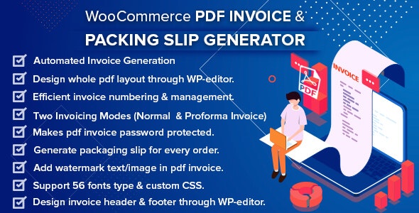دانلود افزونه ووکامرس WooCommerce PDF Invoice