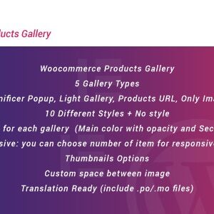 دانلود افزونه ووکامرس WooCommerce Products Gallery برای المنتور