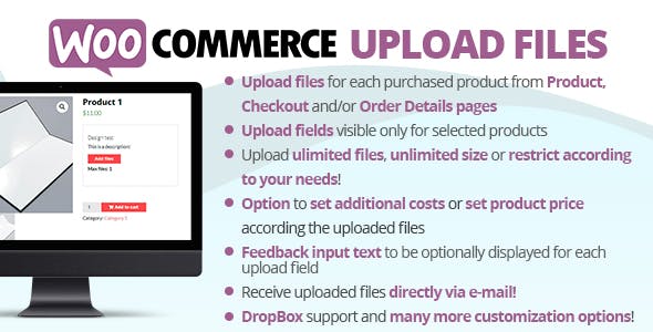 دانلود افزونه ووکامرس آپلود فایل WooCommerce Upload Files