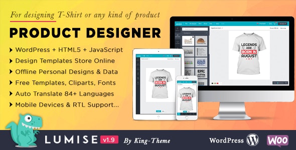 دانلود افزونه ووکامرس Lumise product designer tool