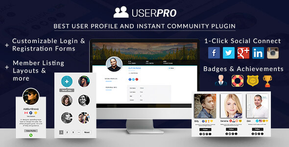 دانلود افزونه وردپرس پروفایل کاربری UserPro