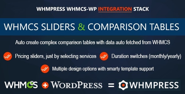 دانلود افزونه وردپرس WHMCS Pricing Sliders and Comparison Tables