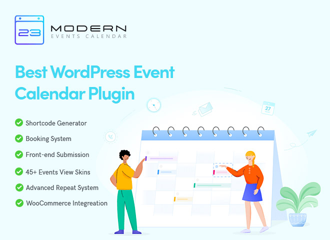 دانلود افزونه وردپرس تقویم Modern Events Calendar Pro