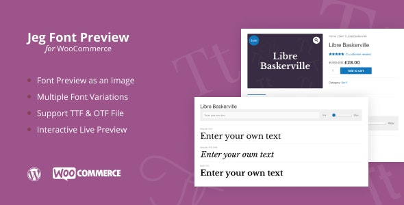 دانلود افزونه ووکامرس Jeg Font Preview