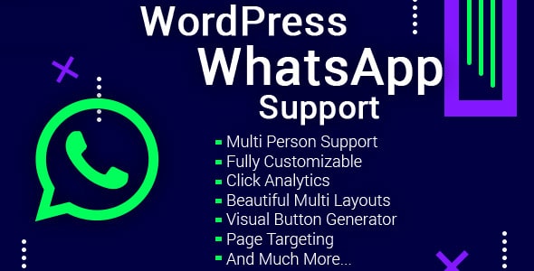 دانلود افزونه وردپرس WordPress WhatsApp Support