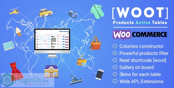 دانلود افزونه ووکامرس نمایش جداول حرفه ای محصولات WOOT