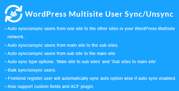 دانلود افزونه وردپرس WordPress Multisite User Sync/Unsync