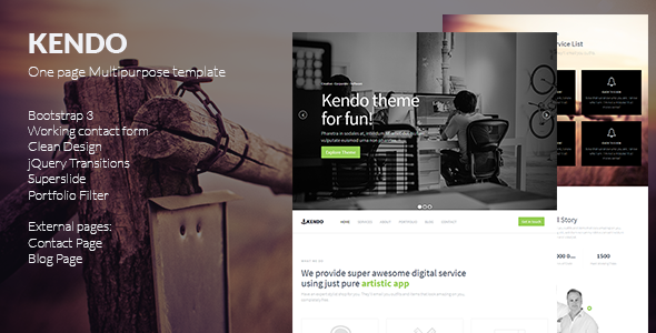 دانلود قالب HTMLسایت Kendo - Creative Multipurpose Template