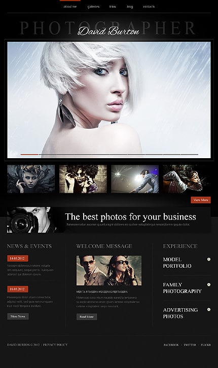 دانلود قالب جوملا Photographer Portfolio Responsive Joomla Template40886