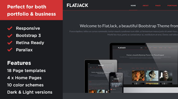 دانلود قالب HTML سایت FlatJack