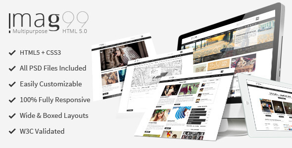 دانلود قالب HTML چندمنظوره iMag99