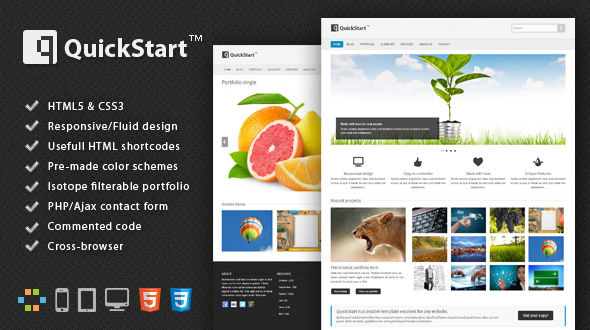 دانلود قالب HTML سایت Quickstart