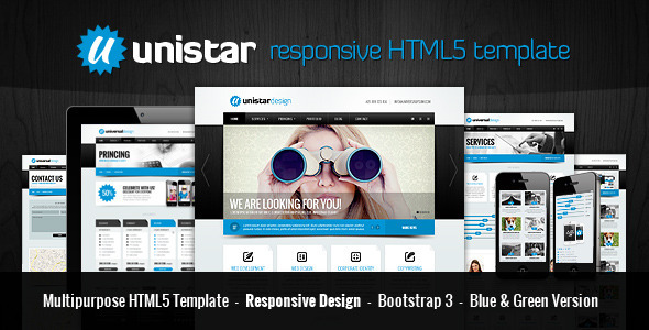 دانلود قالب HTML چندمنظوره Unistar