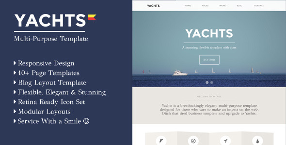 دانلود قالب HTML سایت Yachts