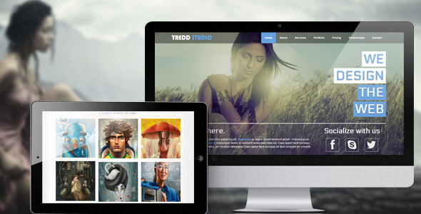 دانلود قالب HTML تک صفحه ای Tredd Studio