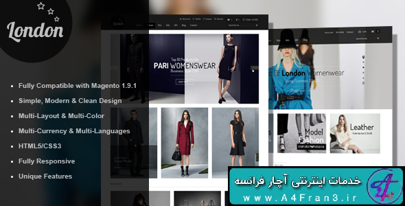 دانلود قالب فروشگاهی مجنتو London Online Shop