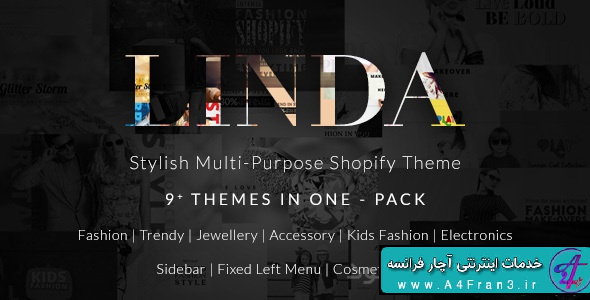 دانلود قالب فروشگاهی شاپیفای راست چین Linda