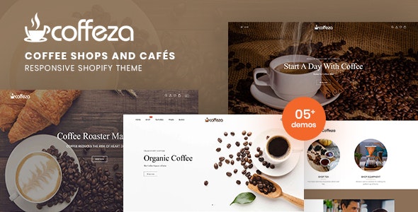 دانلود قالب فروشگاهی شاپیفای قهوه Coffeza