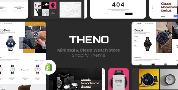 دانلود قالب فروشگاهی شاپیفای ساعت THENO