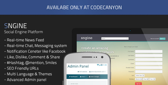 دانلود اسکریپت Sngine - Social Engine Platform