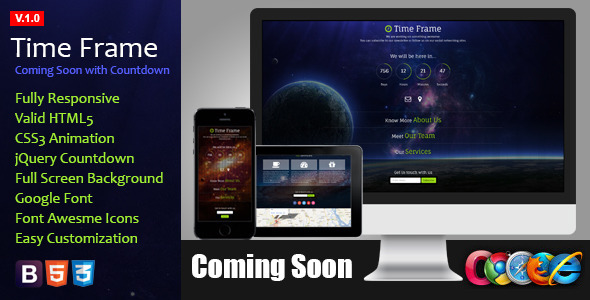 دانلود قالب HTML در دست طراحی Time Frame
