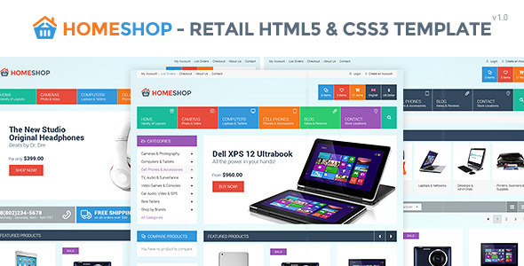 دانلود قالب HTML فروشگاهی Home Shop