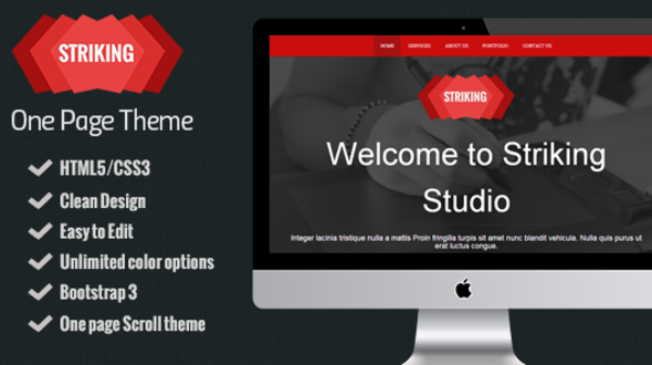 دانلود قالب HTML سایت Striking