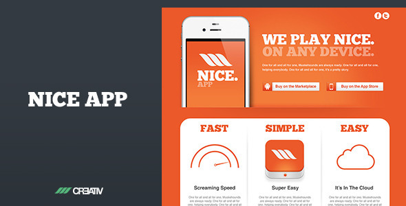 دانلود قالب HTML سایت Nice app