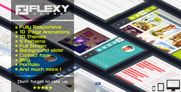 دانلود قالب HTML شخصی FlexyVcard
